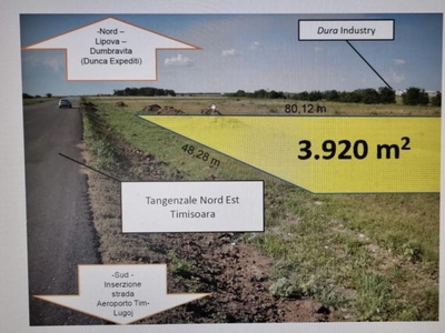 Teren Aeroport 3920 mp cu front stradal la centura de 48,28 ml - ID V5339