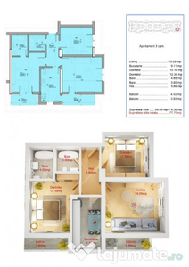 Apartament 3 camere - 77.79mp