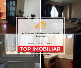 Ap 3 Camere 2 Bai Balcon zona Cimitir Armenesc