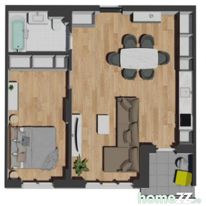 Apartament de 2 camere semifinisat