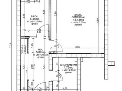 Spatiu comercial, 38mp, 2 incaperi, parcare, zona Stejarului