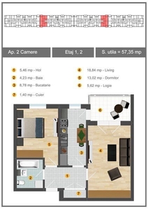 Apartament 4 camere, 115mp, Zona Unirea