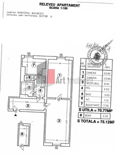 Apartament de 2 camere la Afi Cotroceni