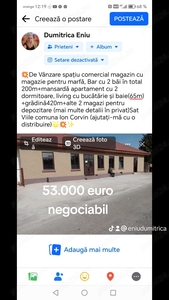 Casă de vânzare și spațiu comercial