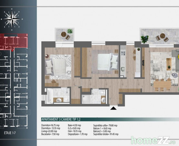 3 camere Decomandat Nou Finalizat Mobilat 6 minute Metrou