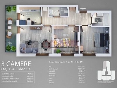 Apartament 3 camere Metalurgiei, oportunitate 3 camere