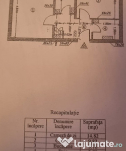 Apartament 2 camere, decomandat, 7/10, centrala, în Militar