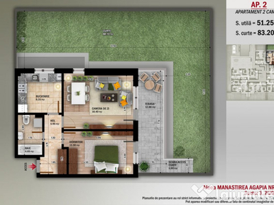 Apartament 2 Camere incalzire in pardoseala,finisaje prem...