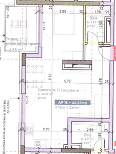 Apartament cu 2 camere 44.6mp utili bloc nou Intre Lacuri