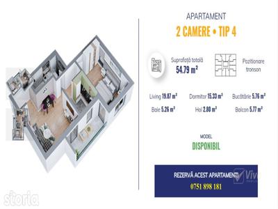 Apartament 2 camere - Dacia Bloc nou