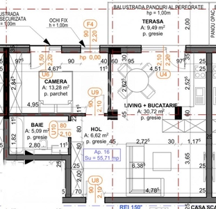 Apartament 2 camere semifinisat de vanzare | 10 min de Auchan