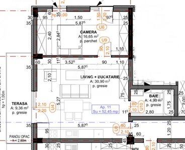 Apartament de vanzare 2 camere semifinisat | 10 min de Auchan