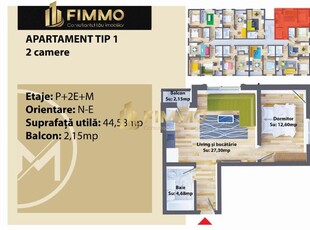 Apartamente 2 cam la cheie | Et 3 | 1400/mp | Lisaura | ID:950 de vanzare Exterior Est, Suceava