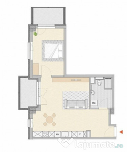 Apartament de 2 camere, 56 mp, zona Garii