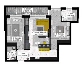 Apartament 3 camere Nou Antiaeriana 7 min