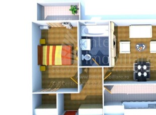 Apartament nou de vanzare, 2 camere, decomandat, 60 mp, Pacurari, Alpha Bank, Cod 157240