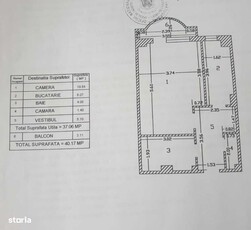 Apartament 3 camere open-space 76.42mp + curte 40mp, Centru, zona Camp