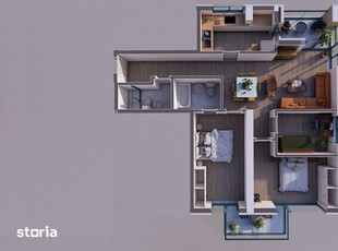 Super pret pentru un apartament 4 camere sector 4 avans 15 % 2 bai