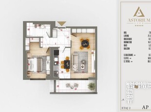 2 Cam / Compartimentare Deosebita/ Proiect Premium