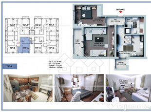 Ap. decomandat, 2 camere, 2 balcoane, finisat la cheie, bloc