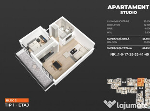 Apartament 2 camere tip studio - Sky Garden Pasarela Berceni