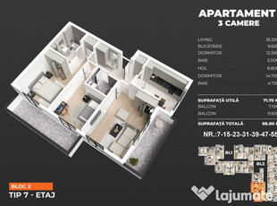 Apartament 3 camere - Sky Garden Pasarela Berceni