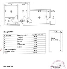 ARCU-ap. 2 camere, decomandat,etaj2/4,liber, GARAJ INTABULAT!