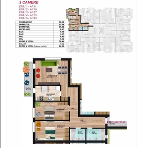 Apartament 3 camere Pipera