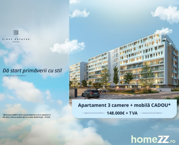 First Estates Pipera - Apartament 3 camere + mobila CADOU
