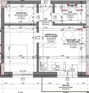 Apartament 2 camere, semidecomandat, 39 MP, Beta Residence