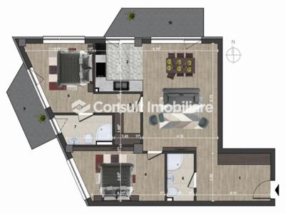 Apartament cu 3 camere | Europa | Etajul 2