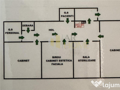 Apartament 3 camere, pretabil pentru cabinete medicale, Plo