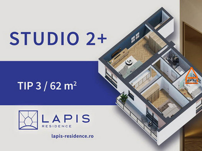 Apartament 2 camere - 62 mp - Direct de la Dezvoltator - LAPIS Residence , Galata