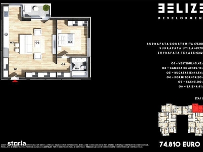 APARTAMENT 2 CAMERE BLOC NOU CERNICA PARCARE GRATIS