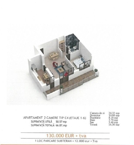 Unirii - Zepter Stradal - Apartament 2 Camere Mobilat/Utilat Complet