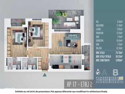 Apartament 3 cam, Direct Dez ,Comision0, TITAN