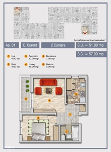 Apartament spatios | 2 camere | finisaje moderne | TVA inclus