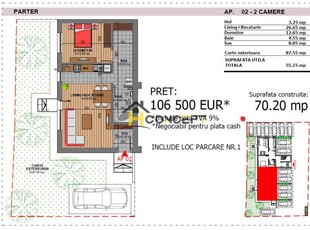 Apartament 2 Camere cu gradina Zona Aparatorii Patriei