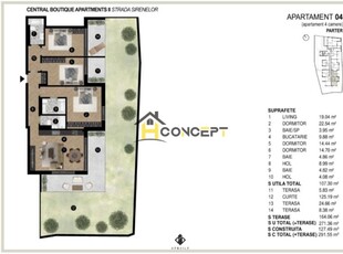 Apartament Lux 4 Camere si Gradina zona Marriott