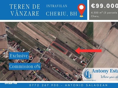 Teren intravilan, de vanzare - Cheriu, BH