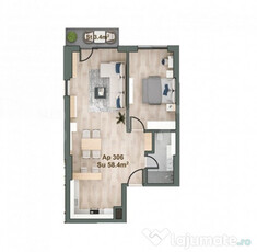 Apartament 2 camere, 58mp, etaj intermediar, bloc Premium, z