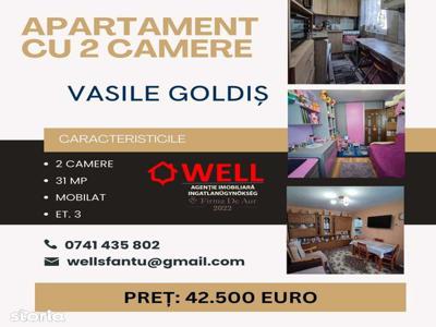 Apartament cu 2 camere, pe str. Vasile Goldis