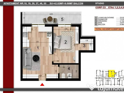 Apartament 2 Camere - Berceni - Bloc 3