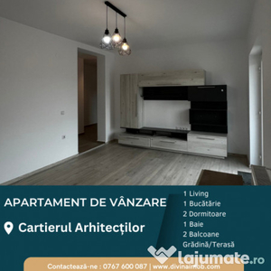 Apartament 3 camere, 2 balcoane, Grădină, Arhitecților