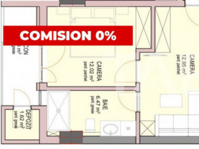 COMISION 0%!! Apartament 3 camere 2 balcoane etaj 2 Sibiu Dn