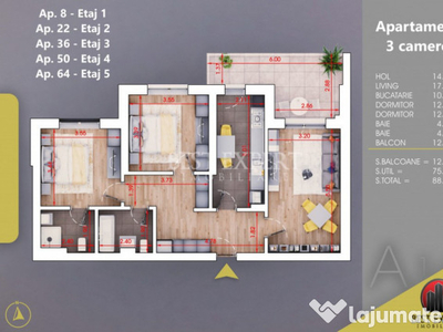 Apartament 2 camere Parcare Bonus-Mutare Rapida/Credit Ipote