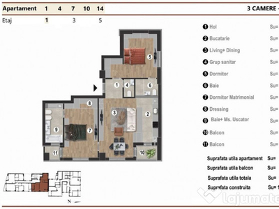 3 camere 3 bai nou lux Marriott Palatul Parlamentului