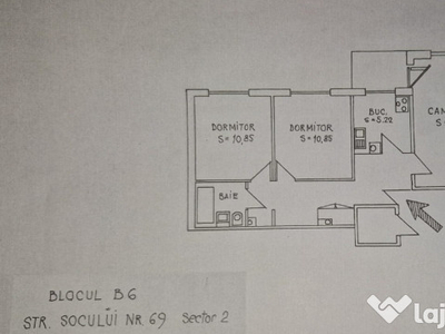 PARTICULAR apartament 3 camere, Bulevard Chișinău sector 2