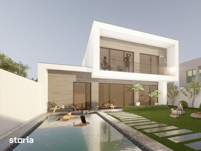 Casa individuală, 5 camere, garaj, piscina, 600 mp teren