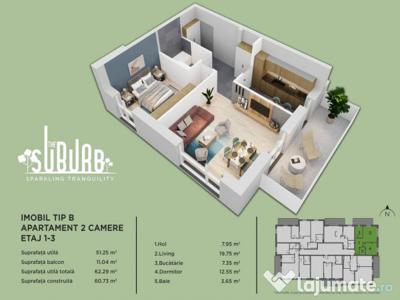 Apartament 2 camere The Suburb Buftea